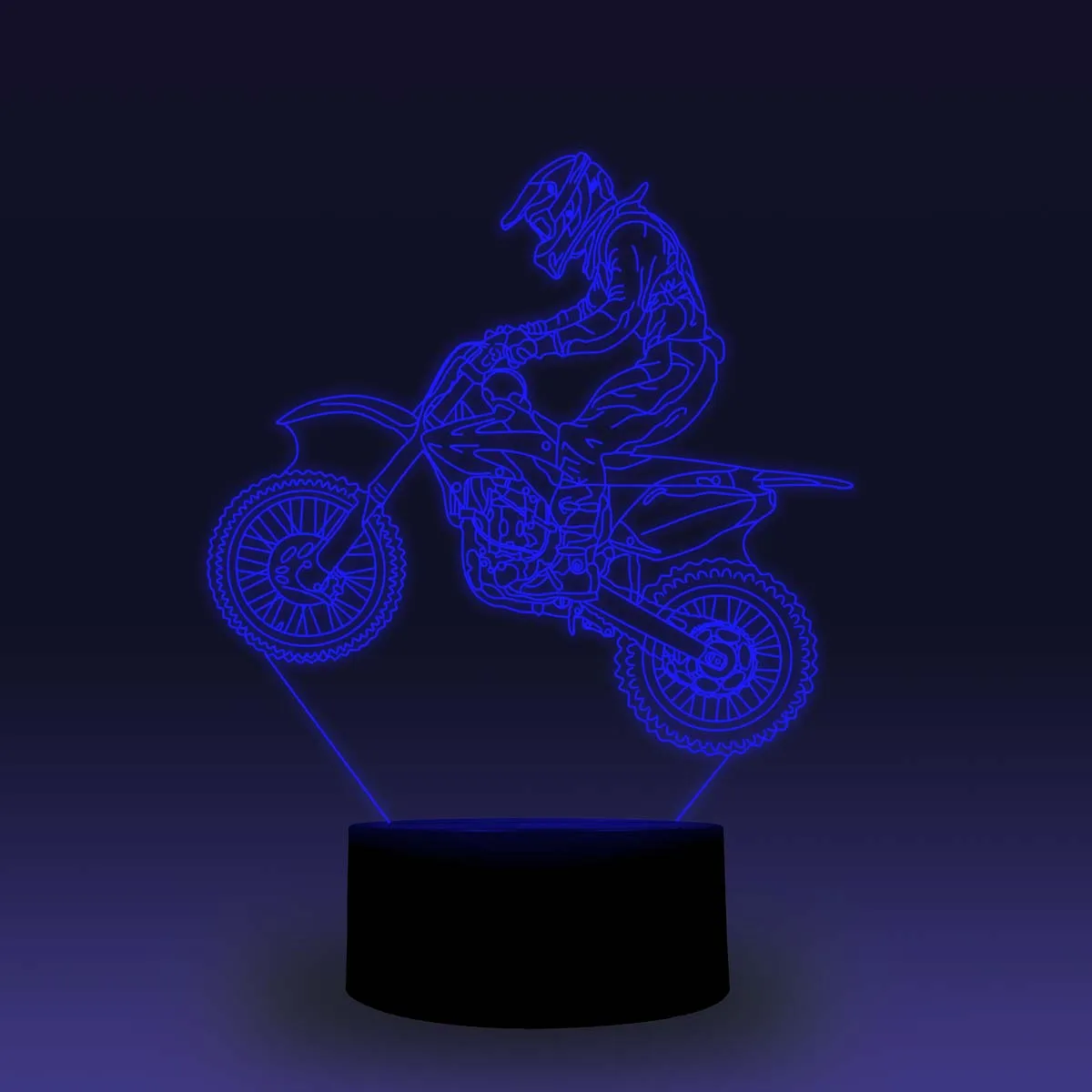 NiteApps 3D внедорожный мотоцикл ночник настольная Иллюзия украшение лампа подарок на день рождения приложение/сенсорное управление