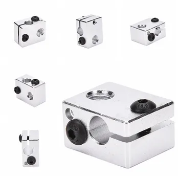 

1PC Aluminium Heat Block For 3D Printer V6 J-head Makerbot MK7/MK8 Extruder New Aluminium Heat Block