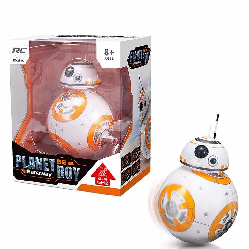 1pc Upgrade Rc Bb8 Robot With Sound And Dancing Action Figure Toys 2.4g Remote Control Bb-8 Robot Intelligent Bb 8 Ball Toy