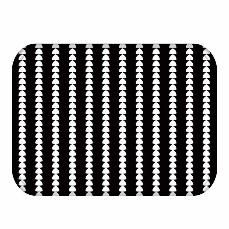 Черно-белый геометрический Коврик для ванной с принтом фланелевый геометрический нескользящий коврик для ванной комнаты домашний Декор дверной коврик Badmat tapis de bain