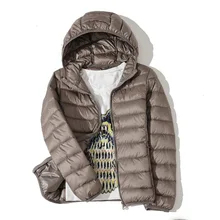 Women Thin New Down Jacket White Duck Down Ultralight Jackets 2021 Spring And Autumn And Winter Warm Coats Portable Outwear