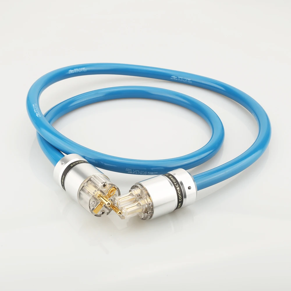

Hifi Audio EMC Shield Silver Plated Schuko EU Power Cord Cable HIFI Audiophile Mains EU Power Cable