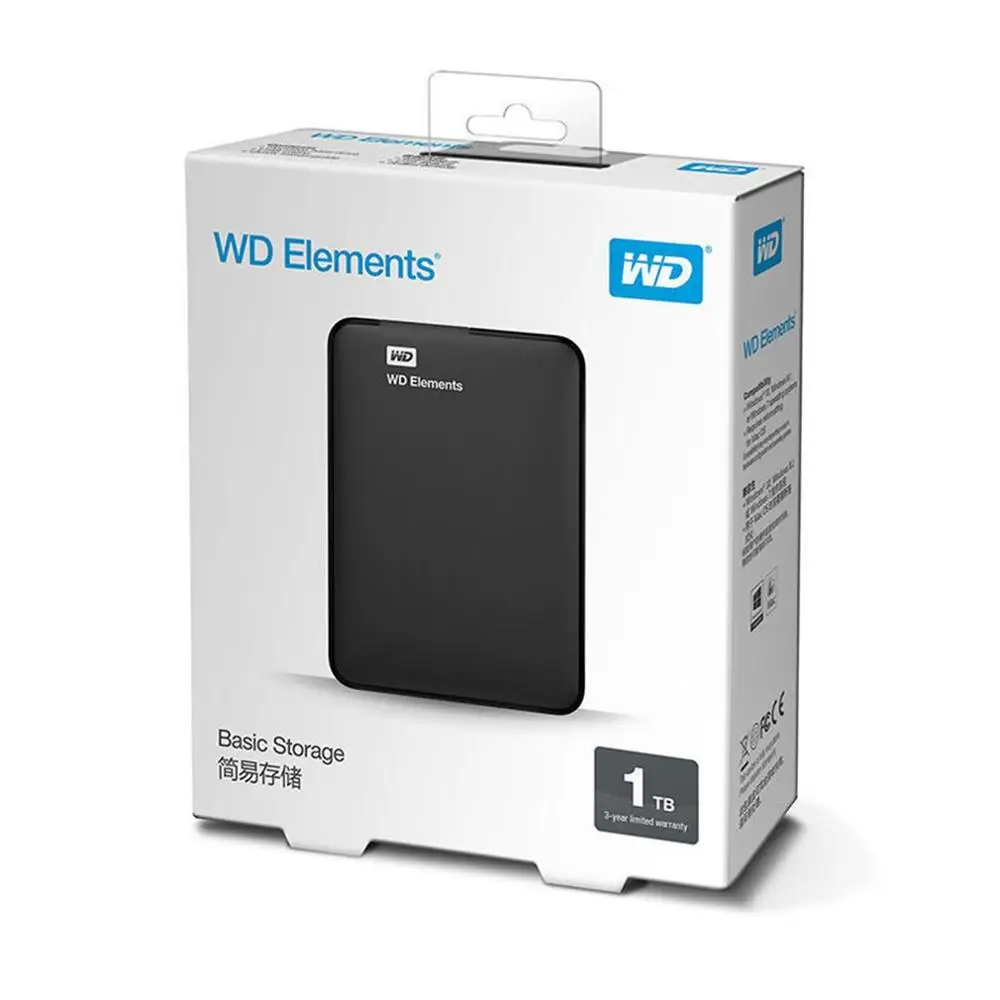 Western Digital WD elements внешний жесткий диск 80 Гб/120 ГБ/160 Гб/250 ГБ/320 Гб жесткий диск USB 3,0 HDD жесткий диск 2,5 дюймов