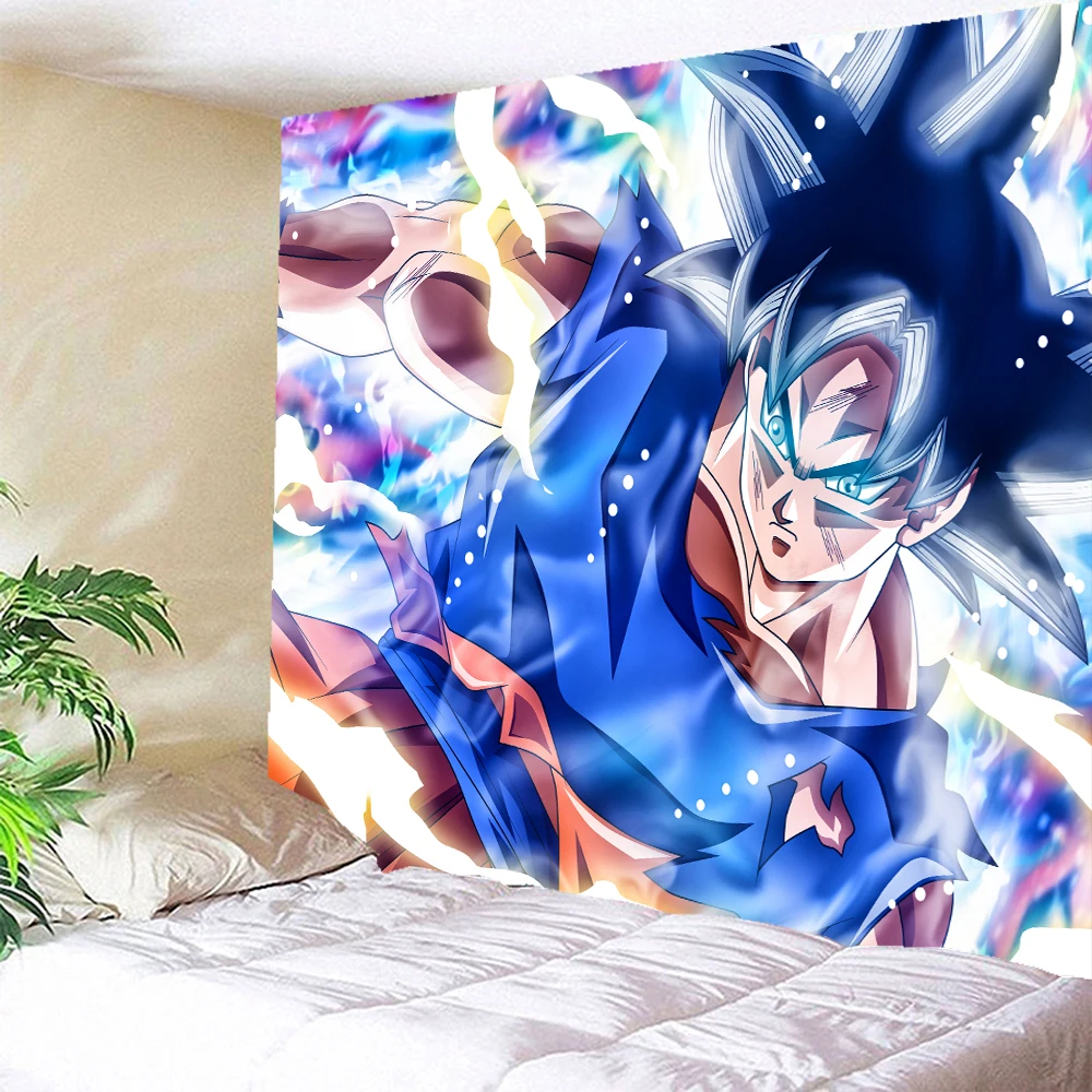 Dragon Ball Z Большой гобелен навесной пляж коврик полиэстер тонкое одеяло покрывало для йоги японский мультфильм Аниме 200x150 см одеяло
