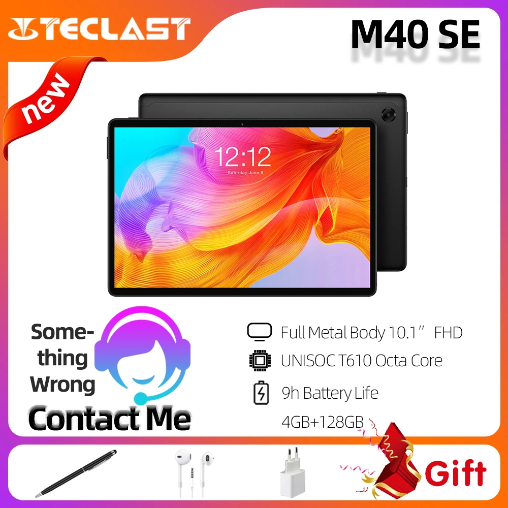 Teclast-Tableta M40SE de 10,1 pulgadas, Tablet PC con Android 10, 4GB de RAM, 128GB ROM, cámara de 5MP, llamada telefónica Dual 4G, Bluetooth 5,0, WIFI, tipo-c, más nueva