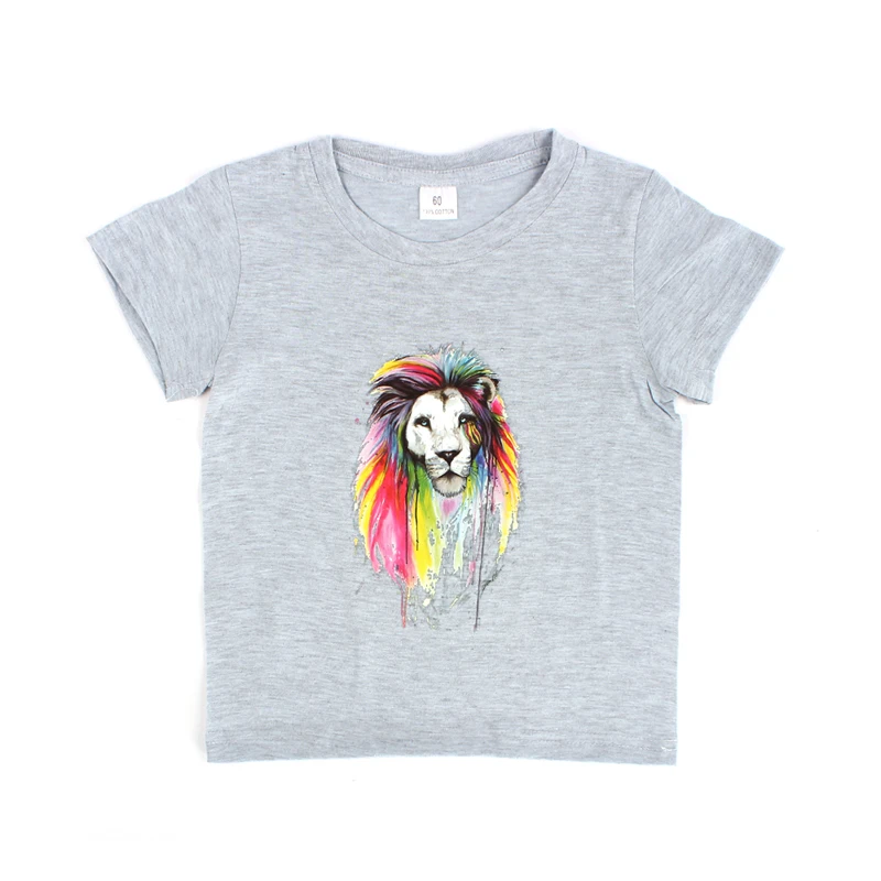 Boys Girls Cotton T-Shirt Lion King Cartoon Funny T shirt Children Short Sleeve Summer Tops Kids Owl Print Tee Clothes (7)