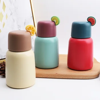 

250ml Food Grade Stainless Steel Kids Mini Thermos Cup Portable Silicone Handle Vacuum Flask Insulated Travel Mug