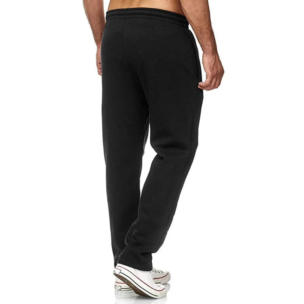 Winter Cotton Sweatpants Long Pants Solid Men Straight Pants Basketball Run Football Jogging Men Fitness Sport Trousers s26