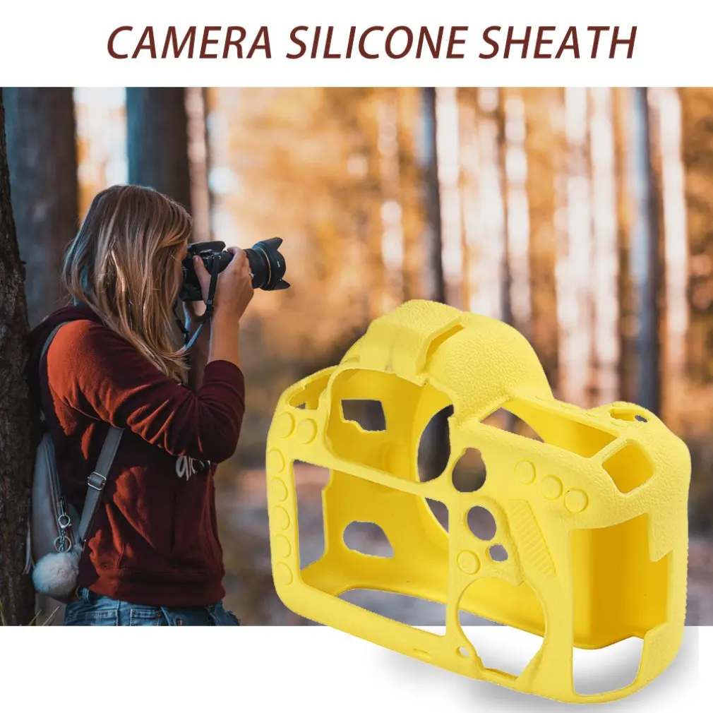 Силиконовые Камера чехол для цифровой однообъективной зеркальной камеры Canon EOS R 1300D T6 M50 5D II III IV 5D2 5D3 5D4 4000D T100 800D T7i 6D II 6D2 70D 80D 200D SL2 750D