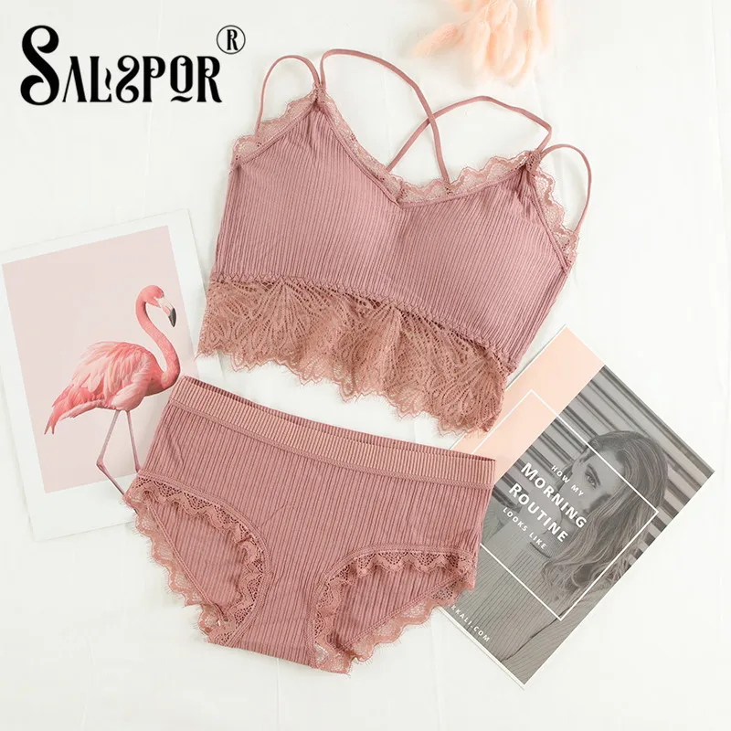 SALSPOR сексуальные бюстгальтеры женские кружевные украшения Цельный Мягкий