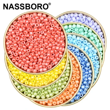 

2mm Oiled Paint Czech Glass Beads Charm Seedbeads Rondelle Spacer Beads For DIY Bracelet Necklace Jewelry Making Fittings Size