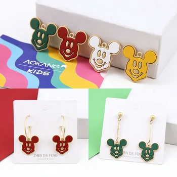 

Cartoon cute mickey shape 30pcs/lot handmade alloy charms diy jewelry earring/necklace/key accessory pendants