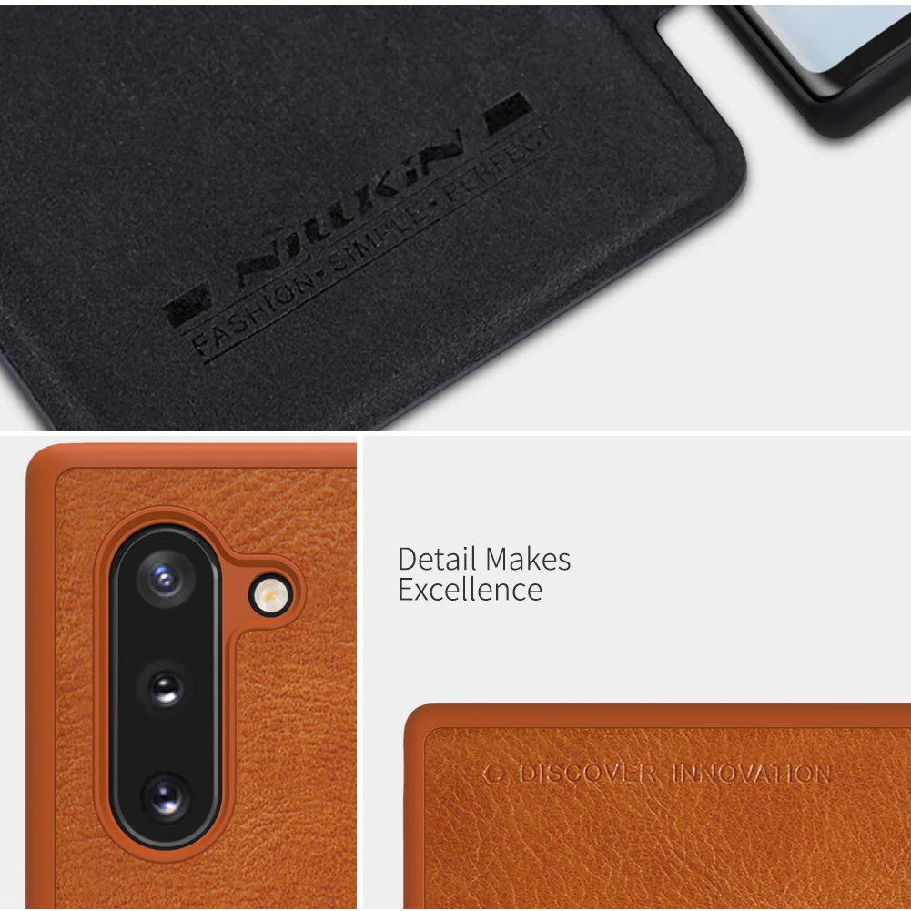 Caes Для samsung Galaxy Note 10 Pro Plus Nillkin Qin серии Чехлы для Xiaomi samsung Galaxy Note 10 Чехол