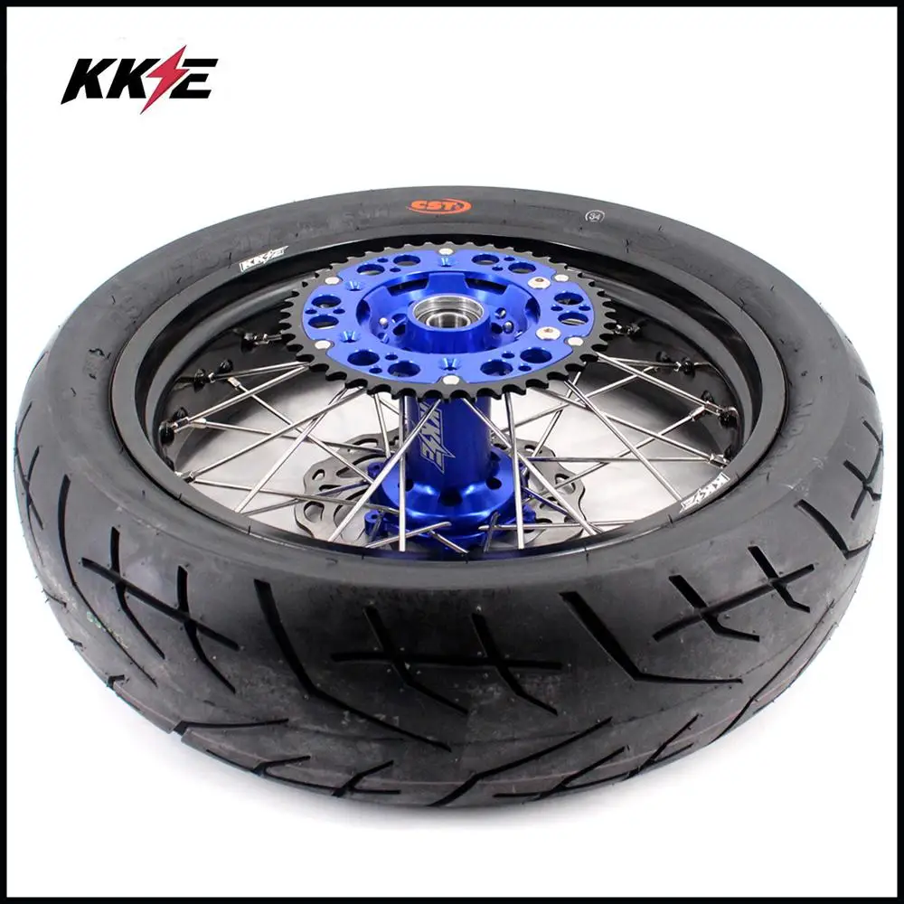 3 5/4 25 Spoked Super moto Wheels CST обод шины Набор для HUSABERG FE FC 250 350 450 501 2004 2014 Supermotard диски