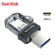 SanDisk-clé stylo SDDD3, 16 go, 32 go, 64 go 128 go, Ultra double mémoire, 256 go, vitesse de lecture jusqu'à 130 mo/s, clé usb 3.0