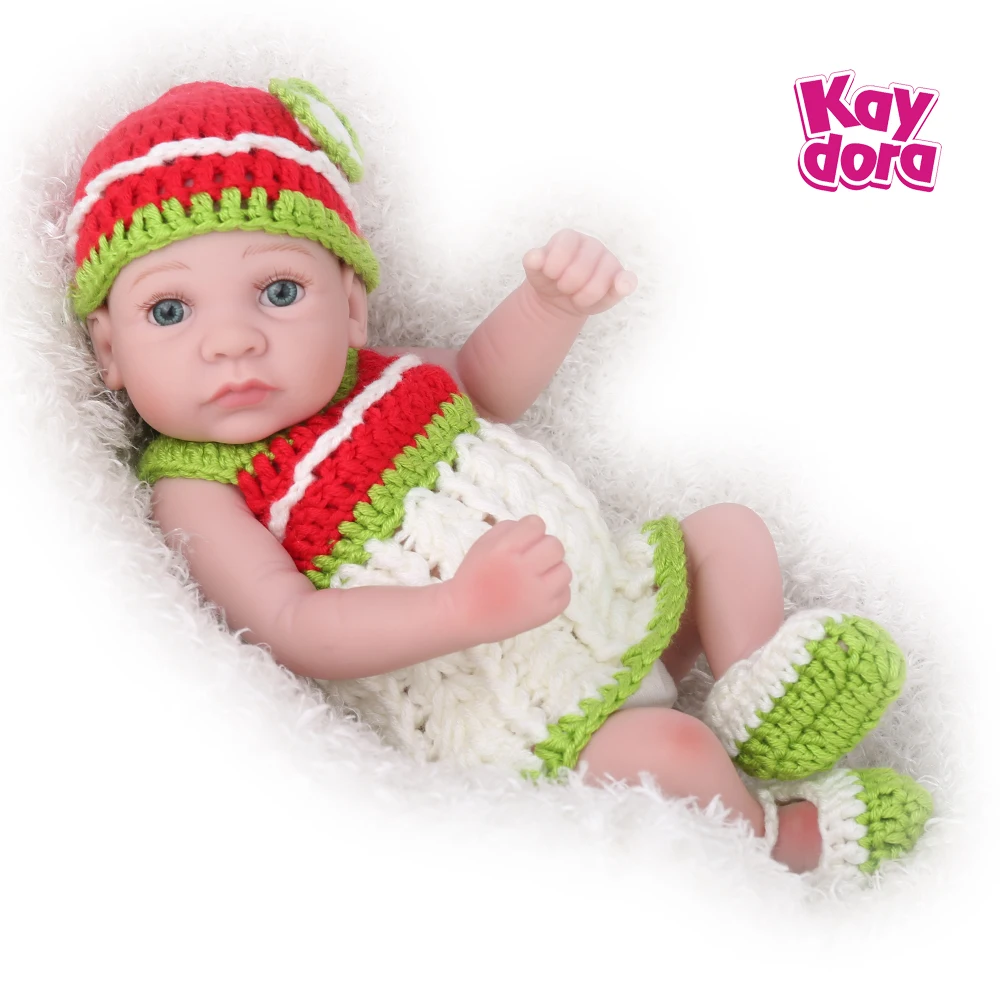 10 дюймов 28 см полностью виниловые силиконовые куклы Reborn Baby милые настоящие для