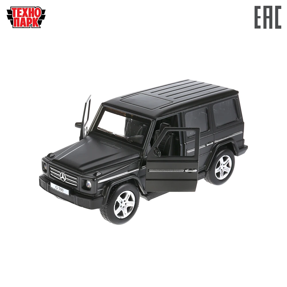Машина Технопарк, MERCEDES-BENZ G-CLASS, металлическая, инерционная, длина 12см, открываются двери, цвет черный