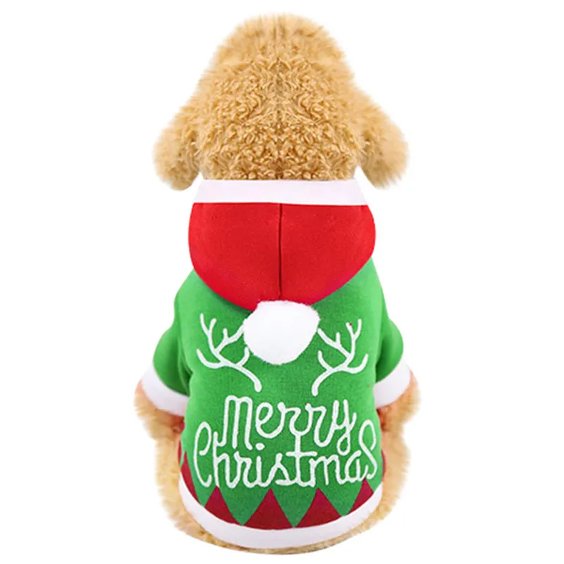 Одежда для щенка, платье для собаки, рождественское зимнее теплое плотное платье, одежда, Рождественская Фестивальная одежда, vestido perro@ 5 - Цвет: Зеленый