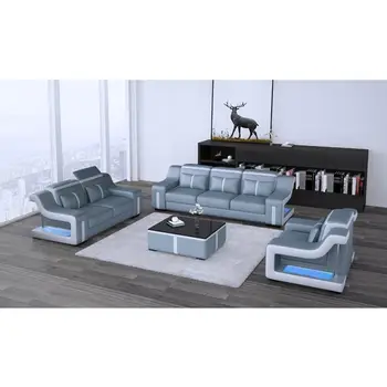 

Living room furniture Modern adjust head 100% genuine leather sofa