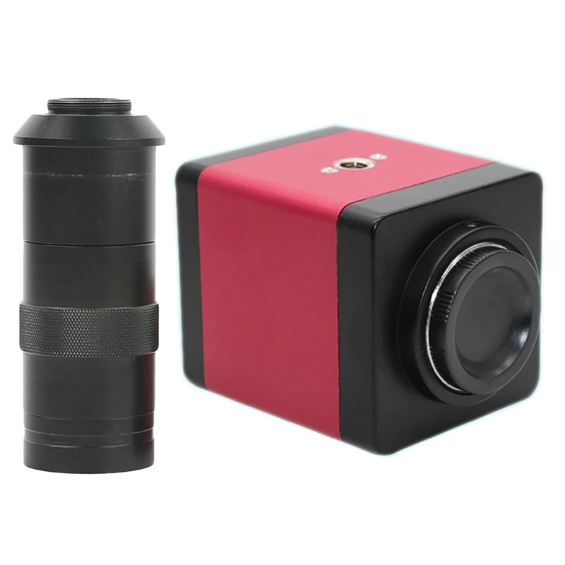 New  RISE-Version 14Mp Hdmi Vga Hd Industry 60F/S Video Microscope Camera 8~130X Zoom C-Mount Lens + Rem