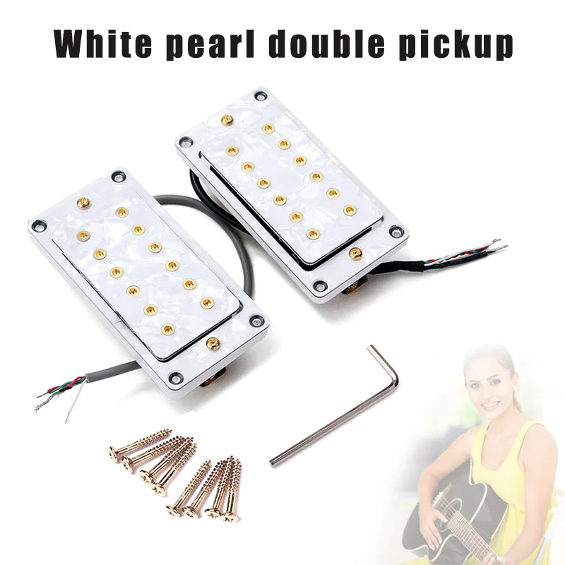

2 Pcs Electric Guitar Humbucker Pickup with Screw Wrench Musical Instrument Accessories X85