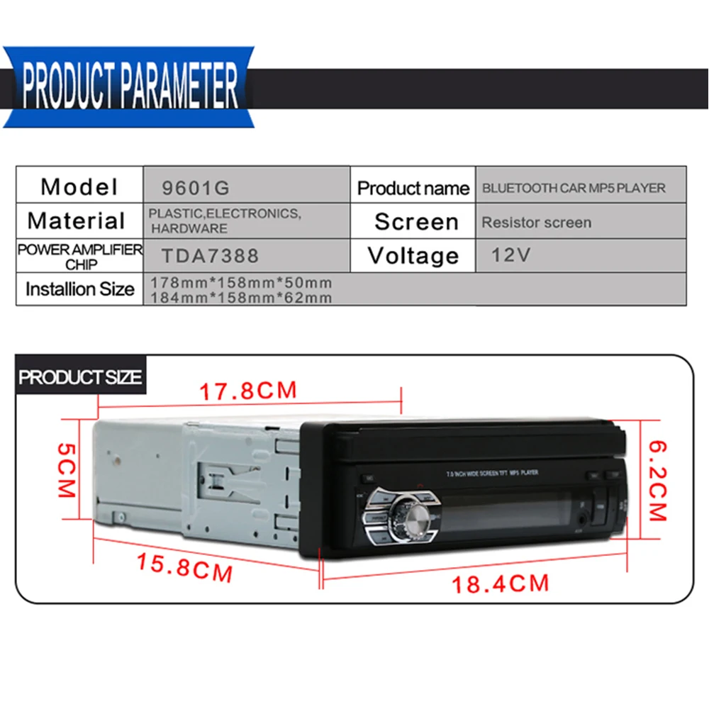 FM/USB/AUX автомобильный MP5 плеер выдвижной экран универсальный gps навигация Bluetooth телефон соединение