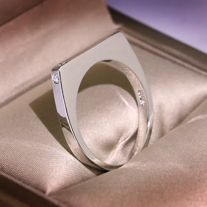 Simple Geometric Shape Square Ring Three Colors Party Bar Unisex Universal fashion rings fashion ring gold rings finger rings metal rings