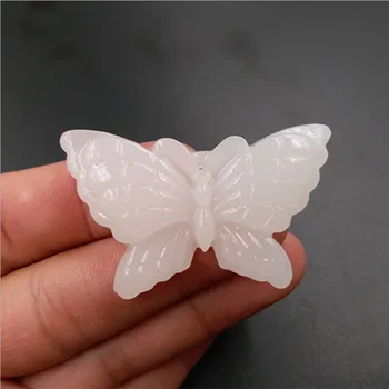 

Afghanistan Jade White jade butterfly pendant necklace Pendant Han Dynasty Customs palace sash Forbidden step waist peja pendan