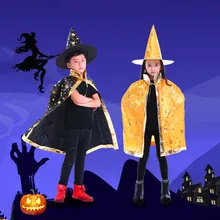 Детский костюм для ролевых игр на Хэллоуин, плащ для Маскарадного костюма с пятиконечной звездой, костюмы для мальчиков и девочек, новинка,#30