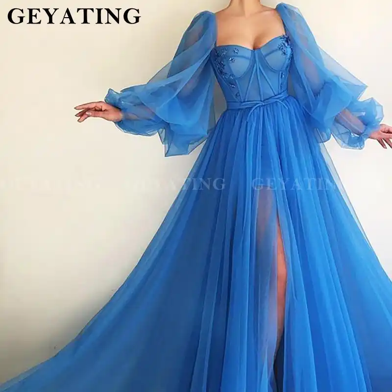 puff sleeve party dress