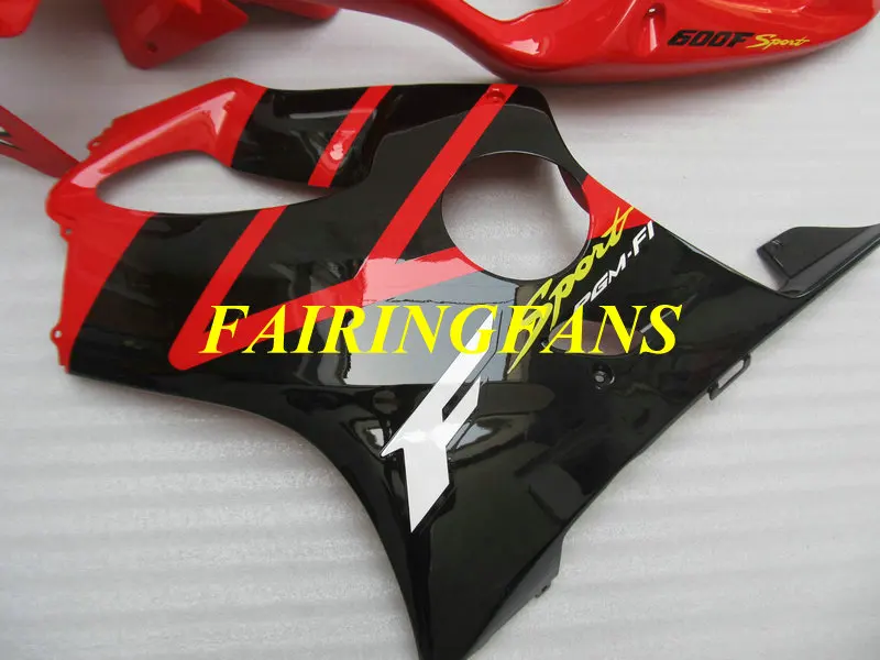 Инжекторный комплект для HONDA CBR600F4I 01 02 03 CBR600 F4i 600F4I 2001 2002 2003 Цвет: черный; популярная модель Красный Обтекатели на кузов+ подарки HV24