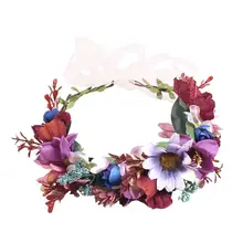 Tocado Floral corona de Corea para la cabeza diadema de boda para niñas diadema Floral tocado de princesa accesorios para el cabello(China)