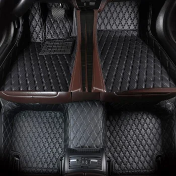 

Car floor mats for Volkswagen Beetle Eos Golf Jetta Passat sharan leather Anti-slip car-styling carpet liner