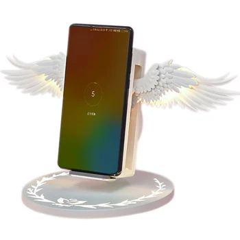 

Wireless Charging Dock 10W Angel Wings Stand Fast Charger for Huawei iPhone Samsung AS99