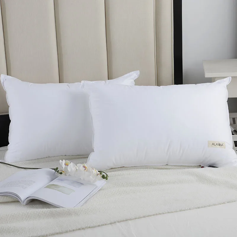 

YAXINLAN Solid color Down Feather Pillow Antibacterial anti mite 50*70/70*70 Authentic Russian size Massage health Soft pillow