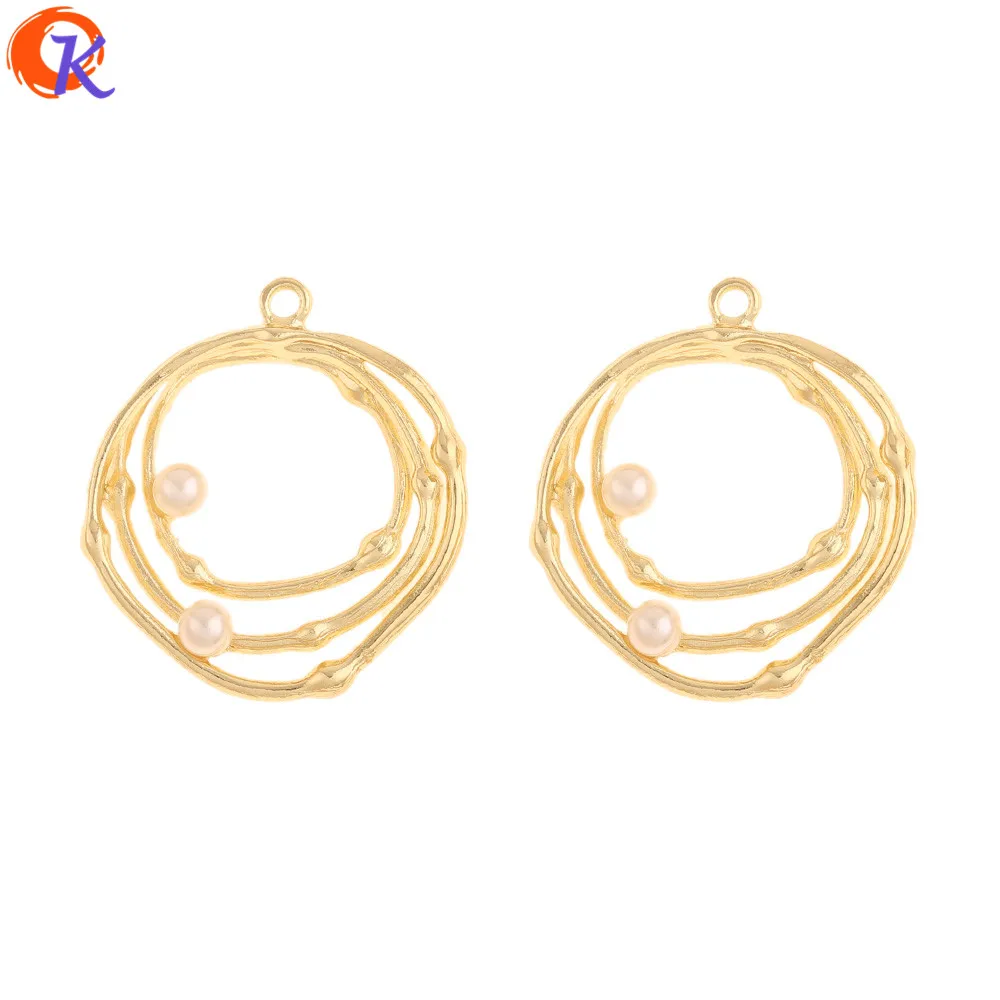 

Cordial Design 50Pcs 33*37MM Jewelry Accessories/Earrings Connectors/DIY Making/Imitation Pearl/Hand Made/Earring Findings