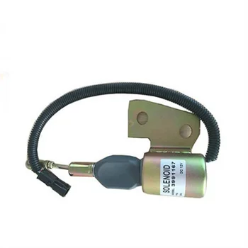 

Free shiping Shut off solenoid valve 24V or 12V Stop Solenoid 3991168 3991167 for Excavator Diesel Engine Part