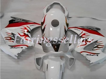

4Gifts New ABS Motorcycle Fairing Kit For Honda VFR800 02 03 04 05 06 07 08 09 10 11 12 Fairings ABS plastic White Red Flame