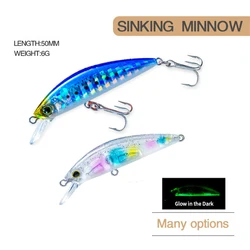 1Pcs 6g 5cm Minnow Fishing lures Peche Bass Trolling Isca Artificial Hard Bait Crankbait Seabass Carp Wobbler For Fishing Tackle