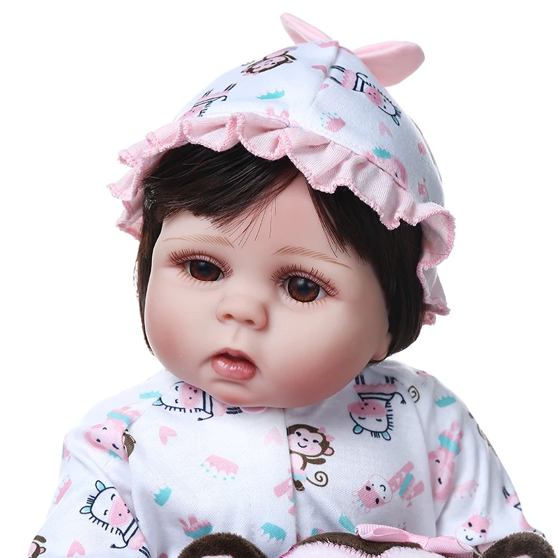 Boneca Bebê Reborn Realista De Silicone 48cm Bruna