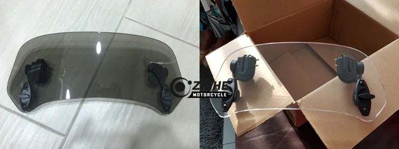 Ceny Motocykl wzrosły Clip on przedniej szybie Spoiler deflektor powietrzny szyba przednia z regulacją przepływu powietrza do Bombardier Can Am Spyder RT 1300