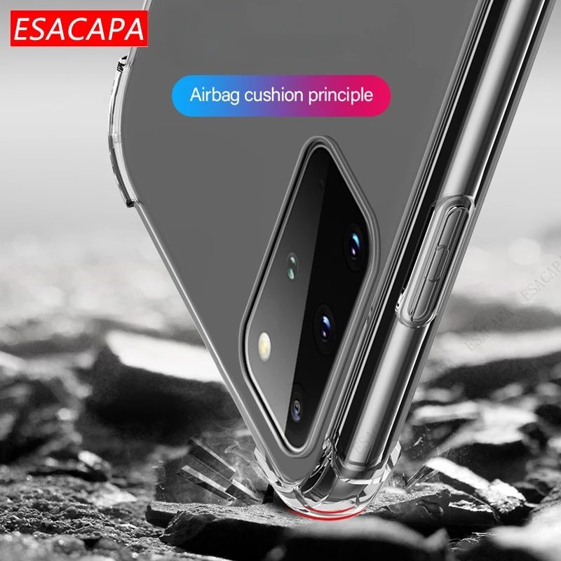 Shockproof Soft TPU Phone Case with Lanyard Neck Strap Cord - Transparent