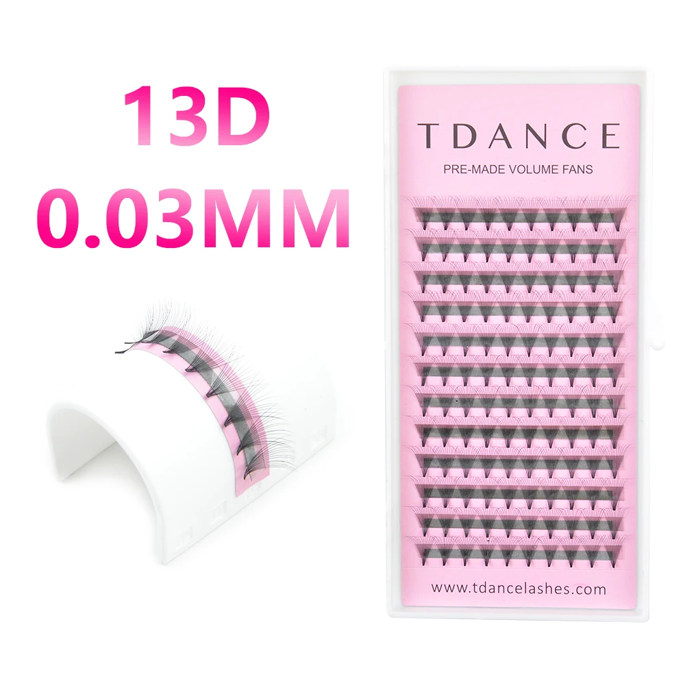 TDANCE13D premade-fans толщина 0,03 мм Наращивание ресниц поставки ресницы pre-веер ussian объем ресниц наращивание