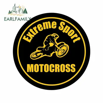 

EARLFAMILY 13cm x 13cm for Motocross Personality Car Stickers Vinyl Sticker Waterproof 3D Vinyl Car Wrap Body for Car Decals