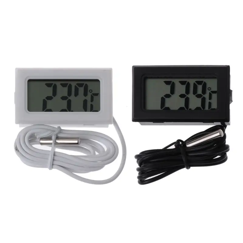 

Mini LCD Digital Thermometer Instant Read Fridge Aquarium Temperature Monitor Detector with Probe