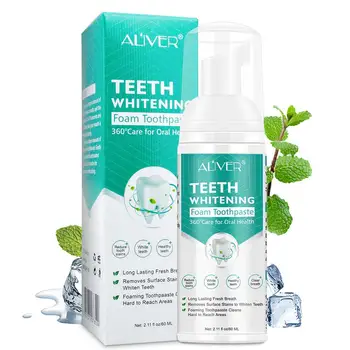 

60ML Toothpaste Teeth Whitening Cleaning Teeth Whitening Foam Toothpaste Fresh Oral Teeth Deep Cleaning Toothpaste