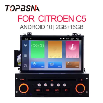 

TOPBSNA 7 inch Car DVD Multimedia Player Android 10 For Citroen C5 GPS Navigation 1 Din Car Radio Stereo RDS Headunit auto WIFI