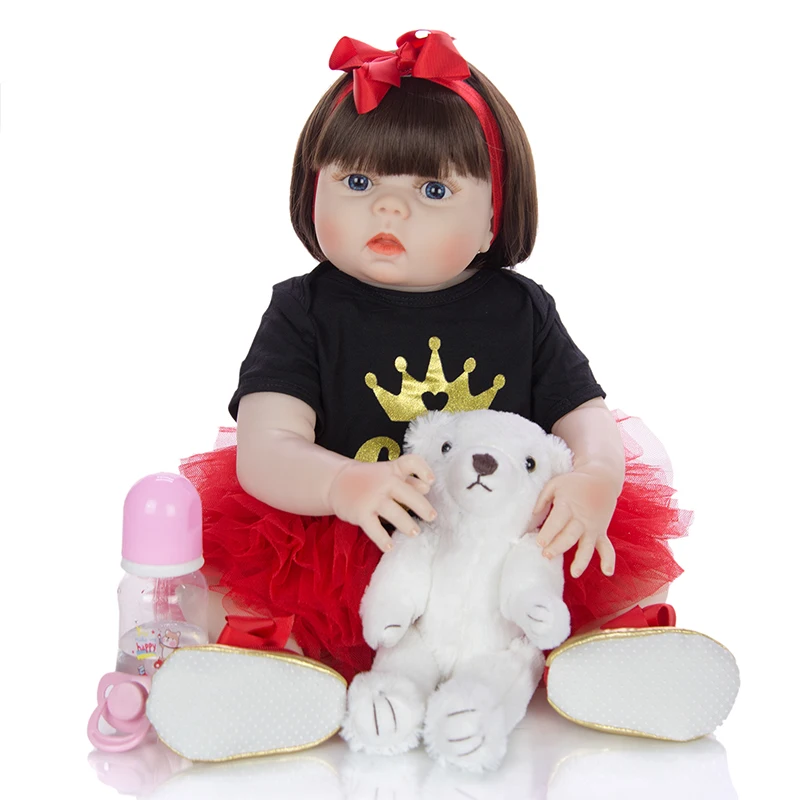 Силиконовые куклы для новорожденных девочек 2" 57 см bebe reborn bonecas подарок для детей reborn baby alive boneca