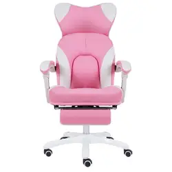Высококачественная офисная игровая для киберспорта Poltrona Silla Gamer кресло из искусственной кожи розовый милый массажный подставка для ног