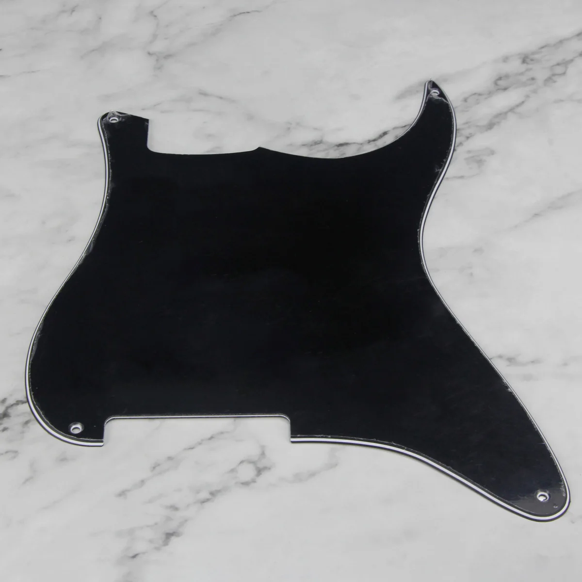 FLEOR черный 3Ply электрогитара Pickguard пустой Материал царапина пластина 4 отверстия с винтами для СТРАТА Стиль гитары запчасти на заказ